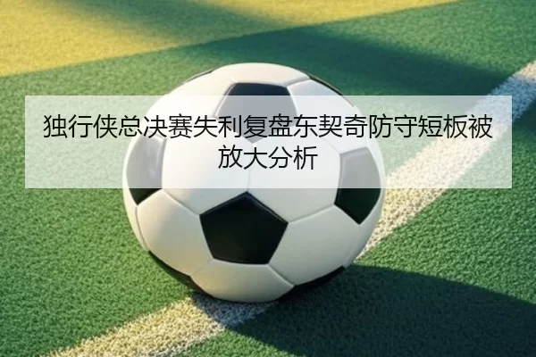 独行侠总决赛失利复盘东契奇防守短板被放大分析